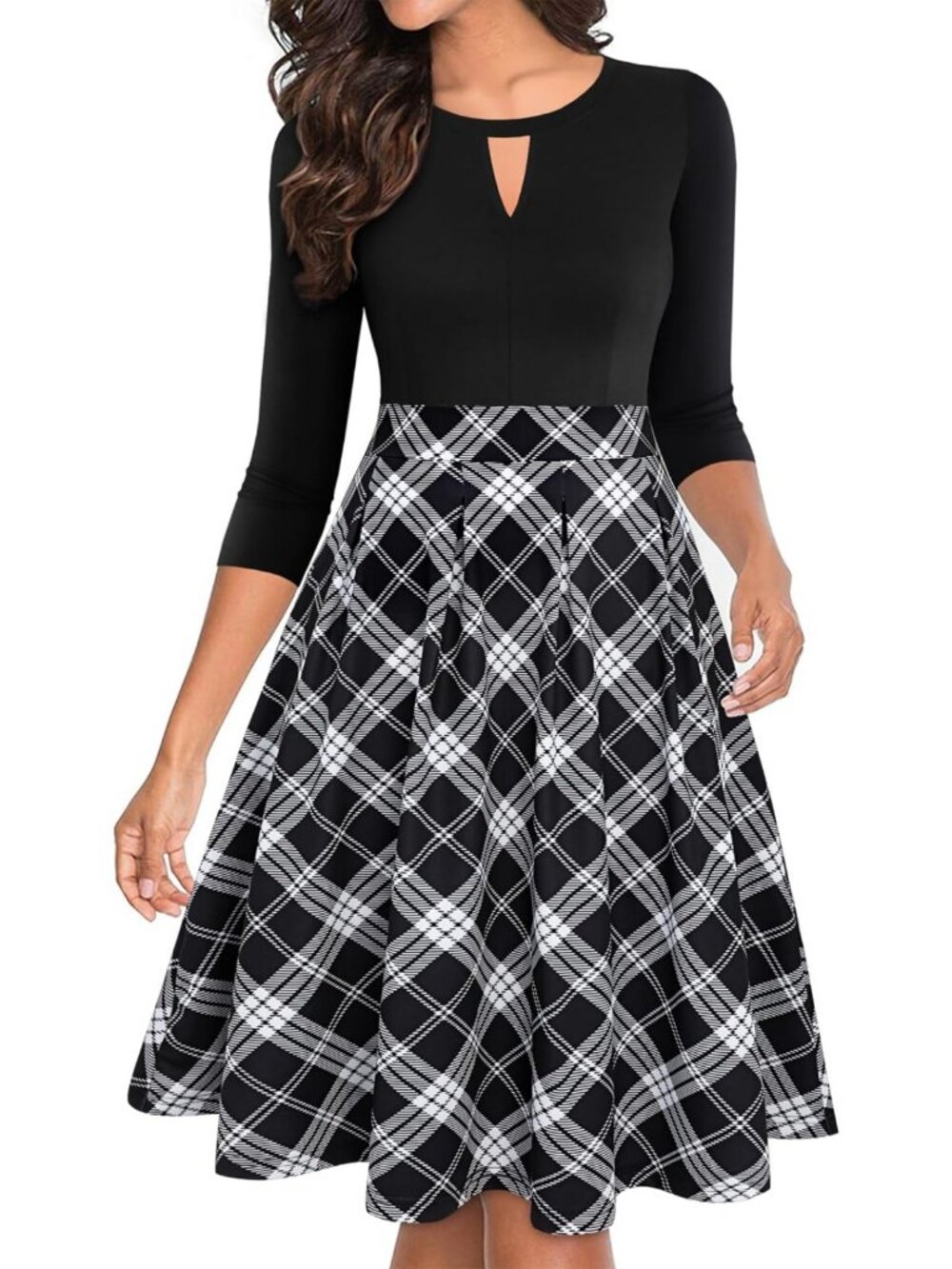 Vintage Floral A-Line Dress with Pockets | Casual Party Wear for Women
